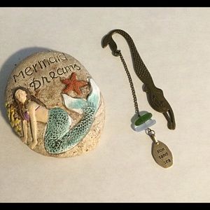 FINAL….Mermaid Bookmark, Sea Glass, Sun Sand Sea Charm